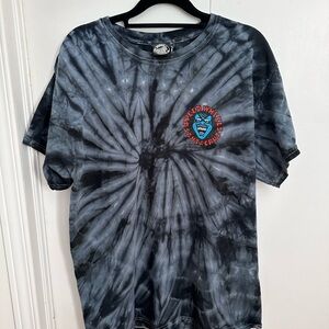 Santa Cruz Vintage Y2K Skateboards Tie-Dye T-Shirt - Speed Wheels Screaming Hand